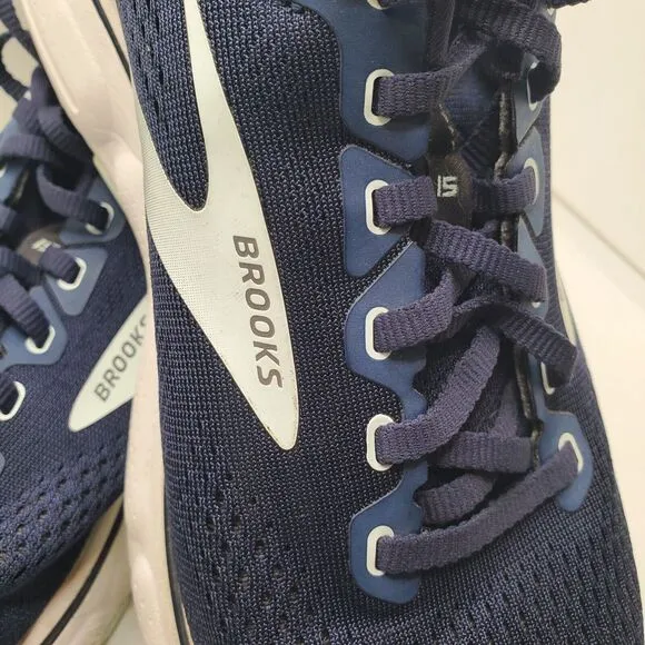Brooks Womens Ghost 15 Running Shoes 10.5 Navy Extra Wide 2E Athletic Walking