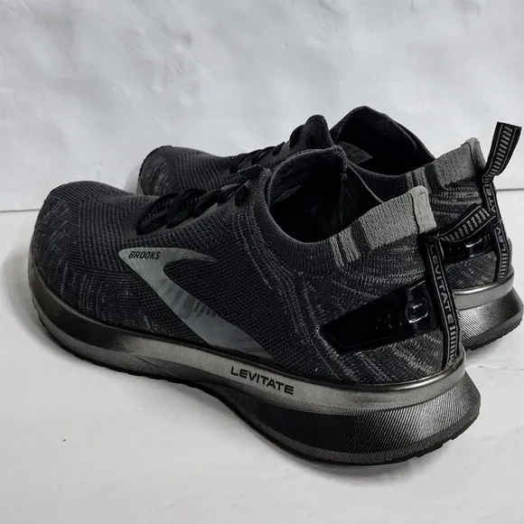 Brooksl Levitate 4 Mens Running Shoes Black/Grey  Sz 10 M. Men's 🔥
