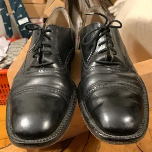 BRUNO MAGLI HANDMADE LYNDON BLACK DRESS SHOES OXFORDS MADE IN ITALY