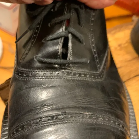 BRUNO MAGLI HANDMADE LYNDON BLACK DRESS SHOES OXFORDS MADE IN ITALY