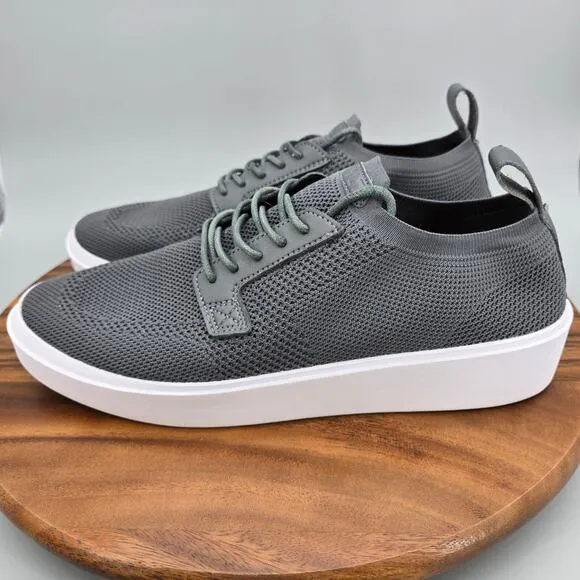 BYLT Shoes Men's 11 M Gray Knit Lido Lace Up Low Top Classic Casual Sneakers