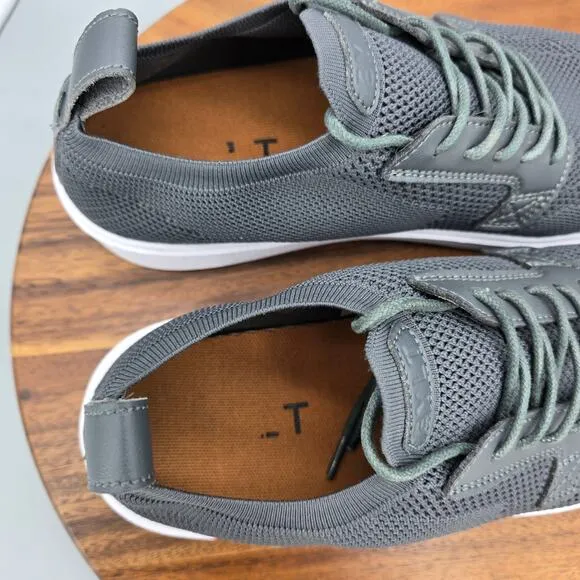 BYLT Shoes Men's 11 M Gray Knit Lido Lace Up Low Top Classic Casual Sneakers
