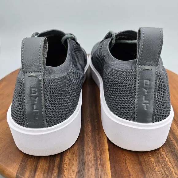 BYLT Shoes Men's 11 M Gray Knit Lido Lace Up Low Top Classic Casual Sneakers