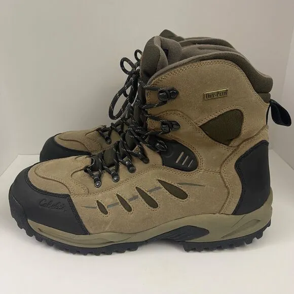 Cabelas Snow Runner Winter Boots Mens 14 D Thinsulate Dry Plus Brown 83-0535‎