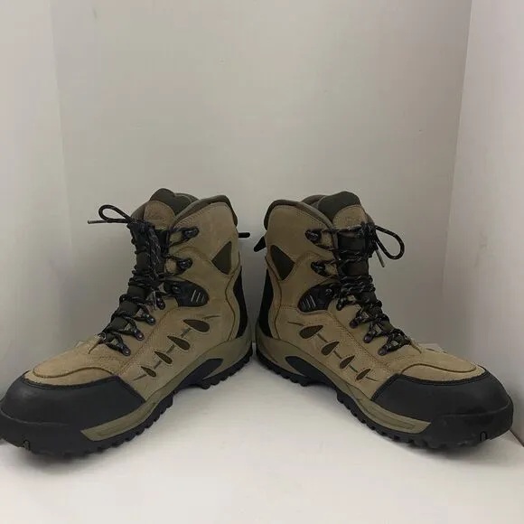 Cabelas Snow Runner Winter Boots Mens 14 D Thinsulate Dry Plus Brown 83-0535‎