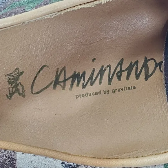 Caminando Mens 13 Leather Oxford Derby Shoes Camo Camouflage Lace Up Casual NWOT