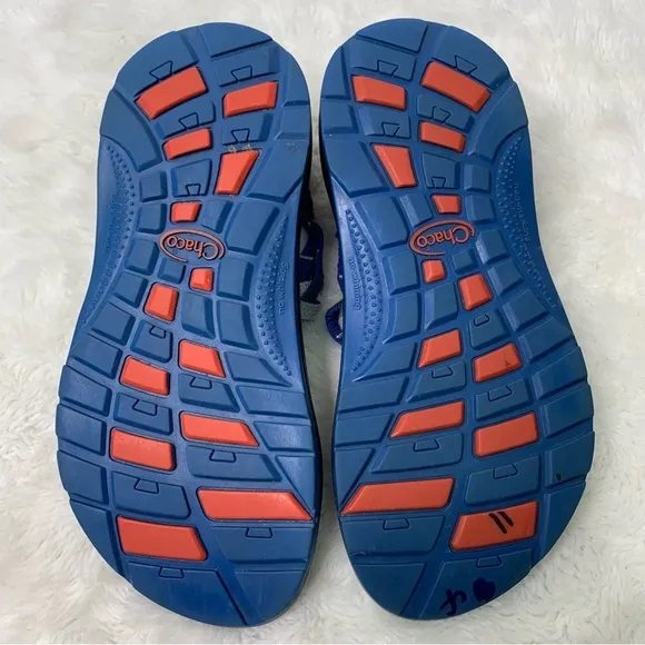 Chaco J180274 Kids ZX1 Unisex Ecotread Function Royal Blue Sandals Size 4