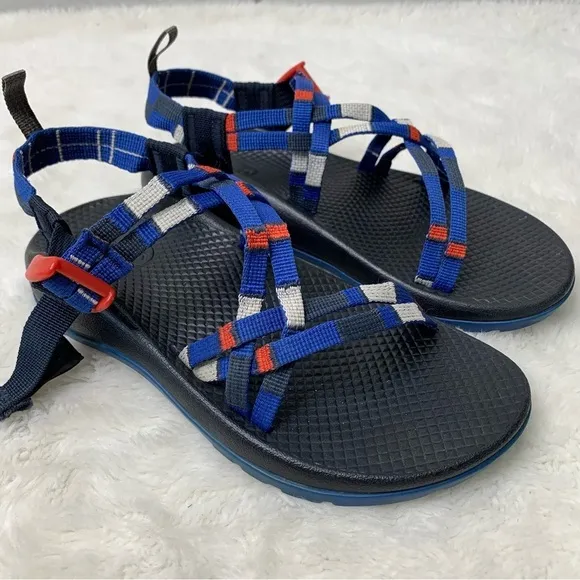 Chaco J180274 Kids ZX1 Unisex Ecotread Function Royal Blue Sandals Size 4