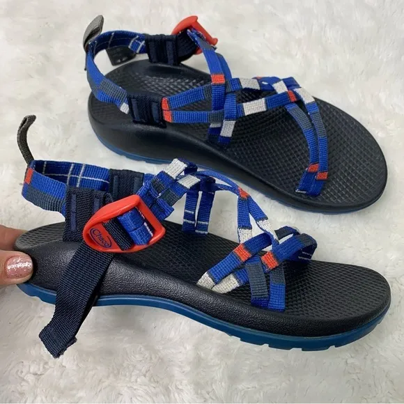 Chaco J180274 Kids ZX1 Unisex Ecotread Function Royal Blue Sandals Size 4
