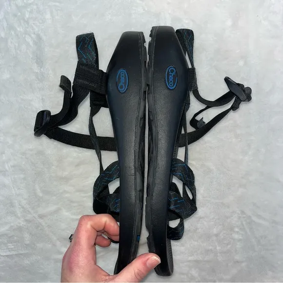 Chaco Mens Sandal Z2 Classic, With Toe Loop, Size 13 Stepped Black Blue J105801