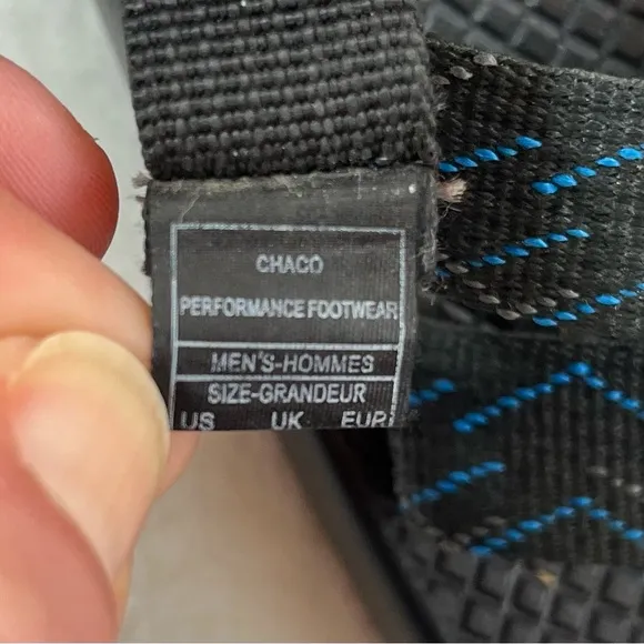 Chaco Mens Sandal Z2 Classic, With Toe Loop, Size 13 Stepped Black Blue J105801