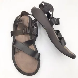 CHACO Wayfarer Brown Mens Leather Buckle Sandals