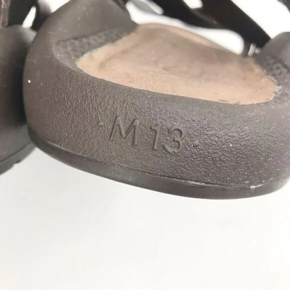CHACO Wayfarer Brown Mens Leather Buckle Sandals