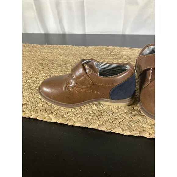 Children’s‎ Boys Size 9 Brown Strap Walking Wedge Oxford Tahari Dress Shoes