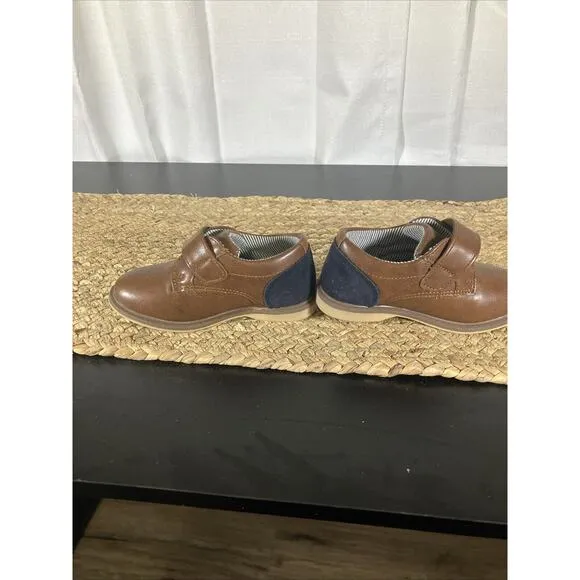 Children’s‎ Boys Size 9 Brown Strap Walking Wedge Oxford Tahari Dress Shoes