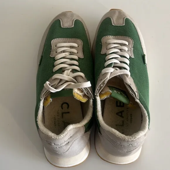 CLAE Los Angeles Runyon Sneakers Vegan 6 (EUR 38) Olive Green Gray Shoes