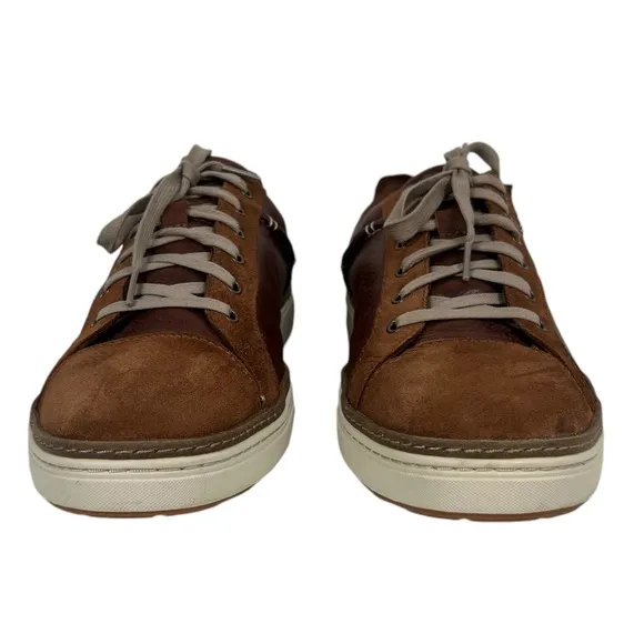 Clarks Mens 11.5 Shoes Sneakers Suede Leather Brown Casual Distressed Rustic