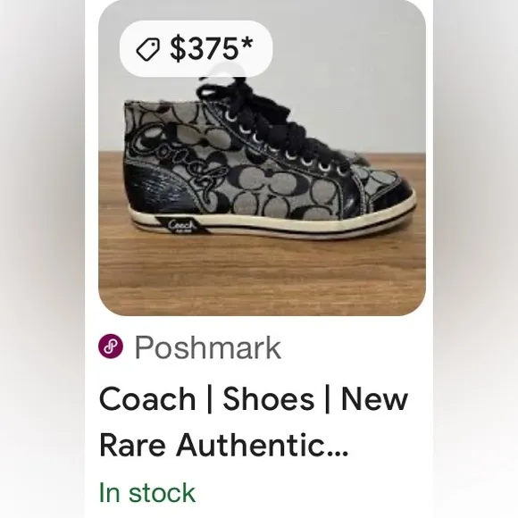 Coach Brendi Signature Monogram Hi-Top Sneakers |Size 6.5