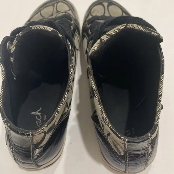 Coach Brendi Signature Monogram Hi-Top Sneakers |Size 6.5