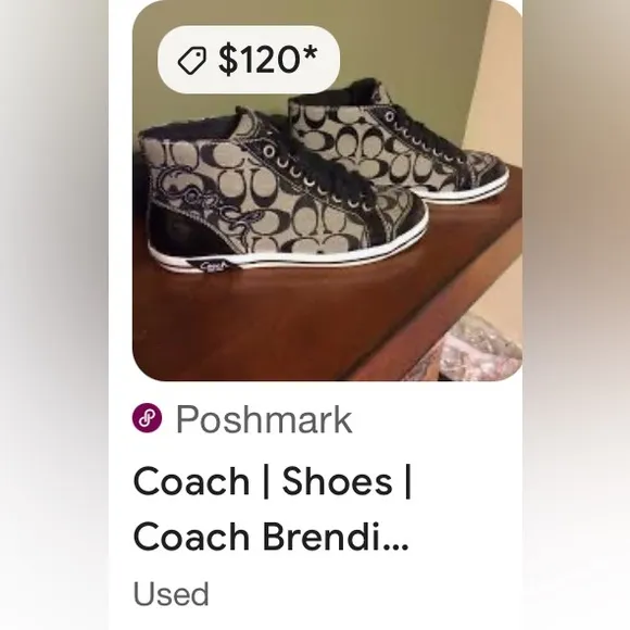 Coach Brendi Signature Monogram Hi-Top Sneakers |Size 6.5