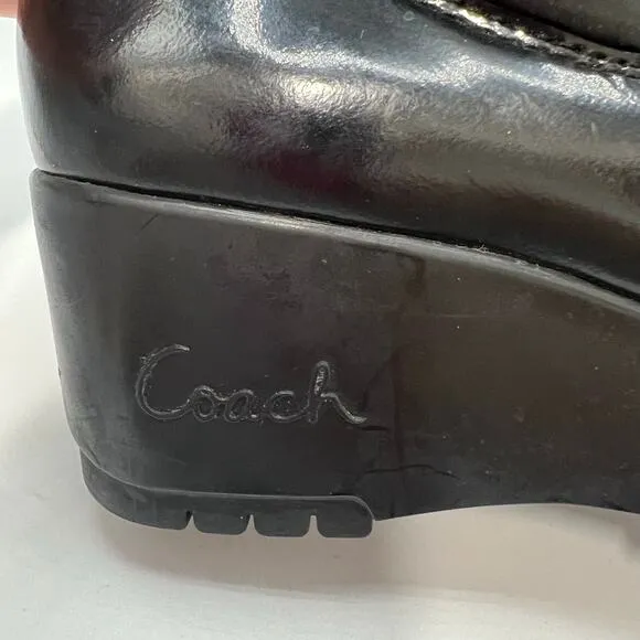 Coach Cantina Womens Size 7B Brown Quilted Boots Black Winter Rain Snow Designer