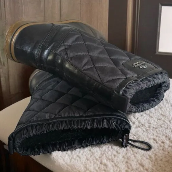 COACH SAMARA ( 7 ) Anline Black Leather with Quilted Upper Silver Hardware