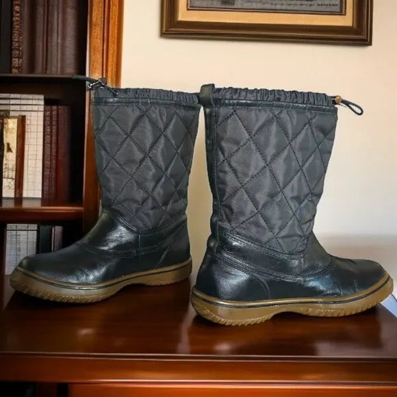 COACH SAMARA ( 7 ) Anline Black Leather with Quilted Upper Silver Hardware