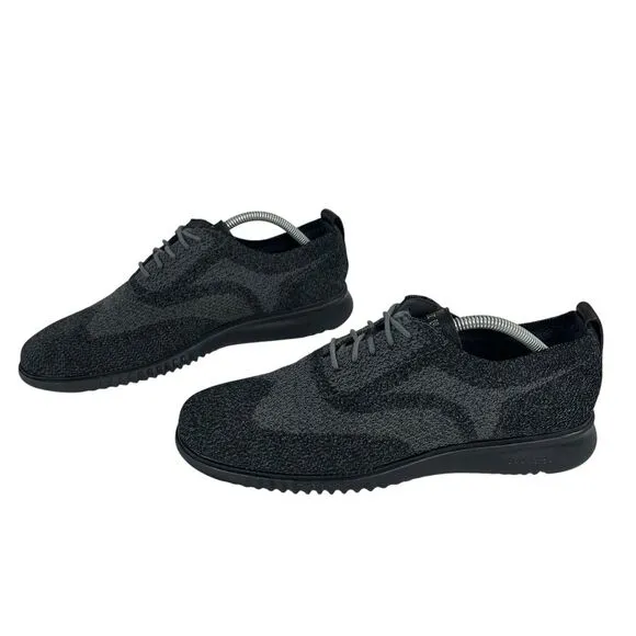 Cole Haan 2.ZERØGRAND Casual Wingtip Oxford Black/Grey Mens Shoes Size 9.5M