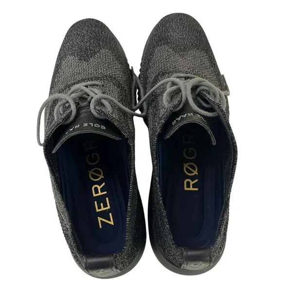 Cole Haan 2.ZERØGRAND Casual Wingtip Oxford Black/Grey Mens Shoes Size 9.5M