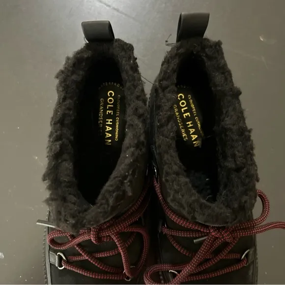COLE HAAN Cloudfeel Snow Waterproof Suede/leather Bootie’s In Size 7.5 B Black