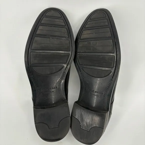Cole Haan Grand.OS Lenox Hill Black Leather Oxford Dress Shoes Men's Size 10
