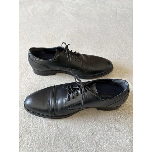 Cole Haan Men's 10.5 Black Leather Oxford Style Dress Shoes Casual‎ C31294