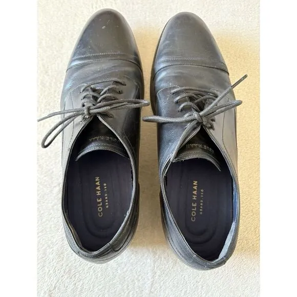 Cole Haan Men's 10.5 Black Leather Oxford Style Dress Shoes Casual‎ C31294