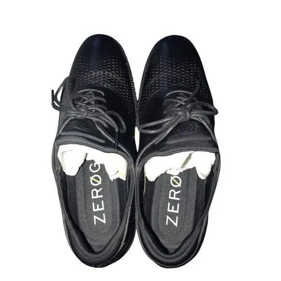 Cole Haan Men's 2. Zerogrand Laser Wingtip Black Oxford Dress Shoes Size 13