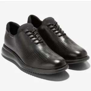 Cole Haan Men's 2. Zerogrand Laser Wingtip Black Oxford Dress Shoes Size 13