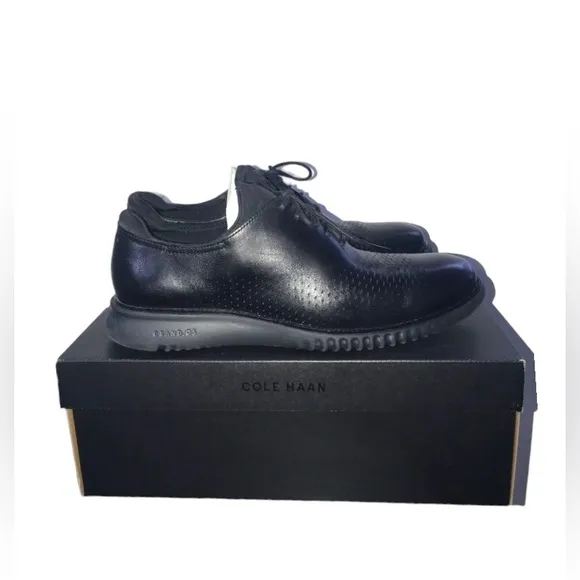 Cole Haan Men's 2. Zerogrand Laser Wingtip Black Oxford Dress Shoes Size 13