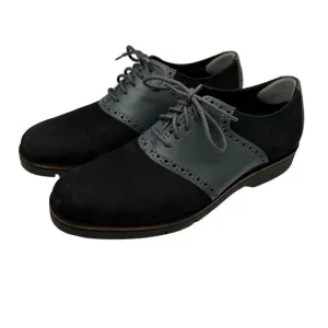 Cole Haan Mens Great Jones Saddle Black and Gray Oxford Dress Shoes Size 9.5