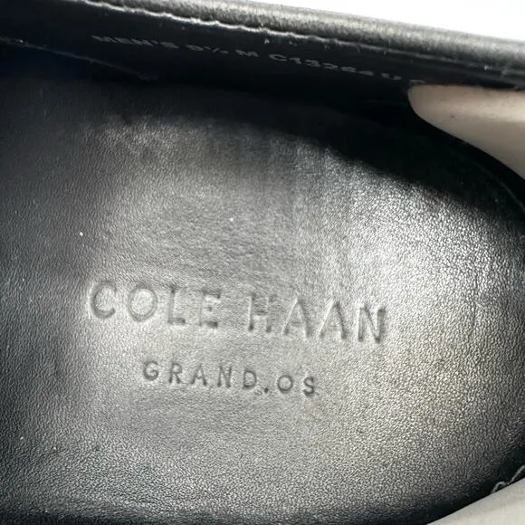 Cole Haan Mens Great Jones Saddle Black and Gray Oxford Dress Shoes Size 9.5