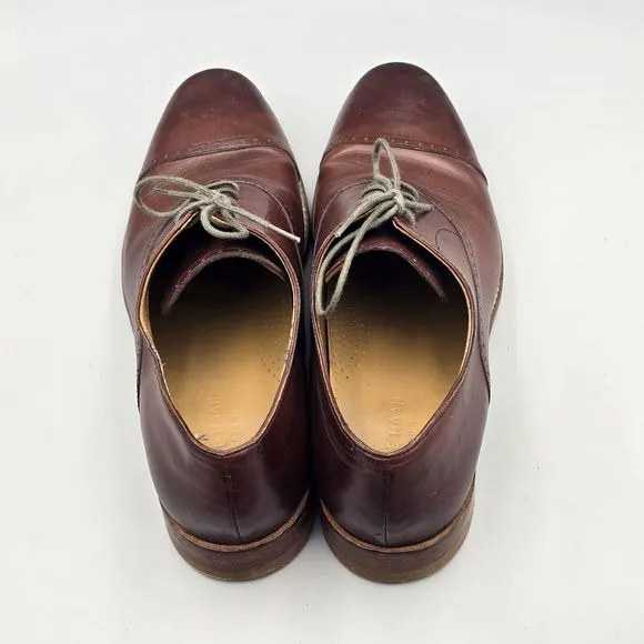 Cole Haan Men's Size 12 M GUC Cambridge Brown Leather Cap Toe Brogue Dress Shoes