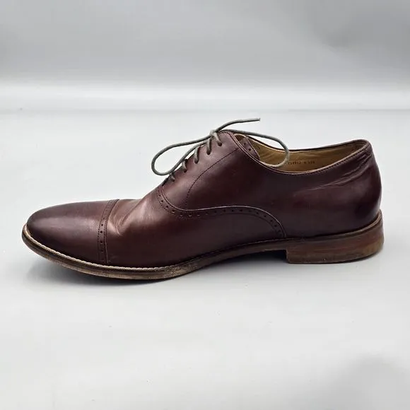 Cole Haan Men's Size 12 M GUC Cambridge Brown Leather Cap Toe Brogue Dress Shoes
