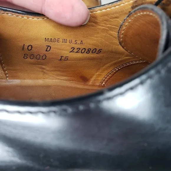 Cole Haan USA Black Leather‎ Lace Oxford Dress Shoes 8000 Men's Size 10D