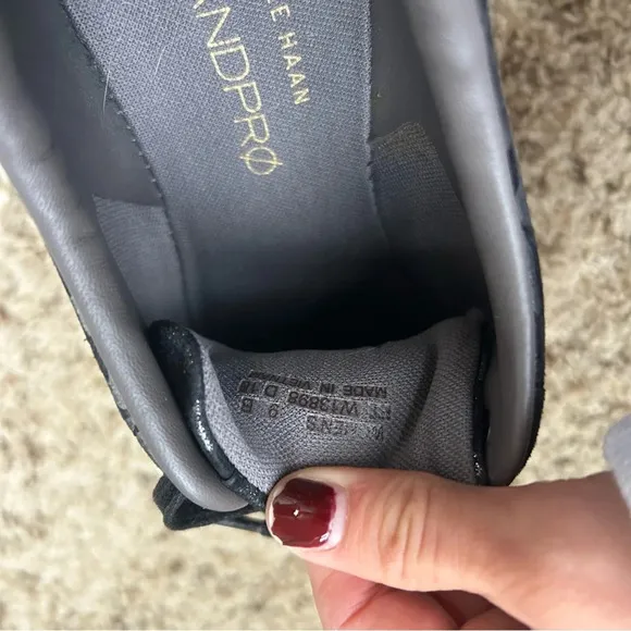 Cole Haan Womens Grand Pro Metallic Camo Leather Tennis Shoes Size 9