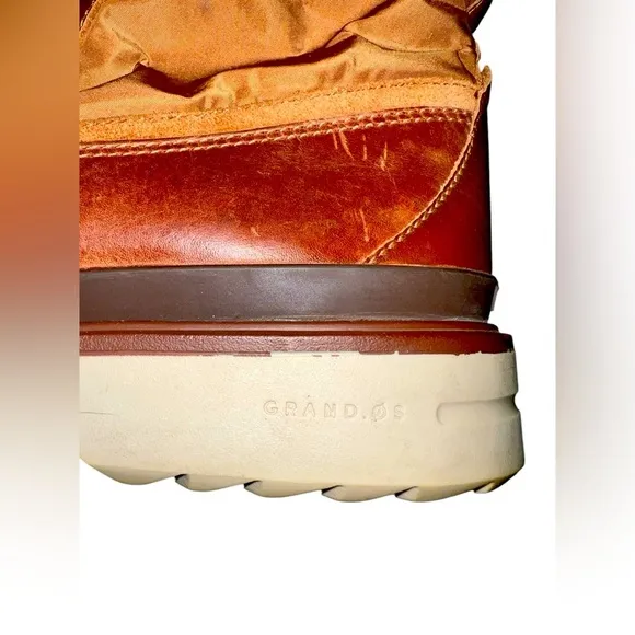 Cole Haan Women’s Lace Up Brown leather Water Proof Snow Boots Size 7.5