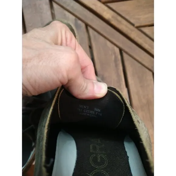 COLE HAAN Zero Grand Distressed Lace Up Brown 9.5 Casual Shoes