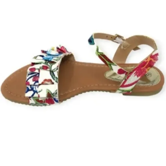 Colorful Floral Women's Sandals Sz 10