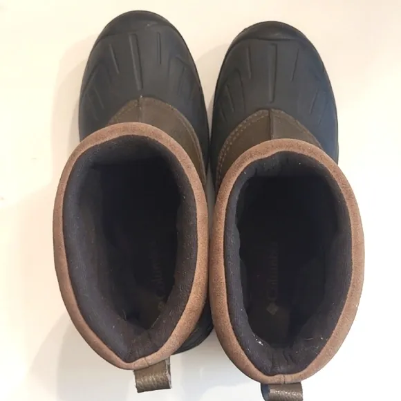 Columbia Bugaslip Slip On Rain Snow Boot Leather Waterproof Traction Insulation