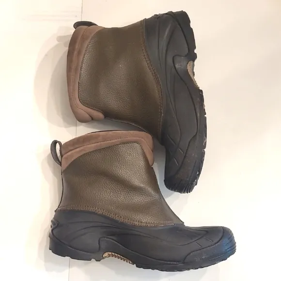 Columbia Bugaslip Slip On Rain Snow Boot Leather Waterproof Traction Insulation
