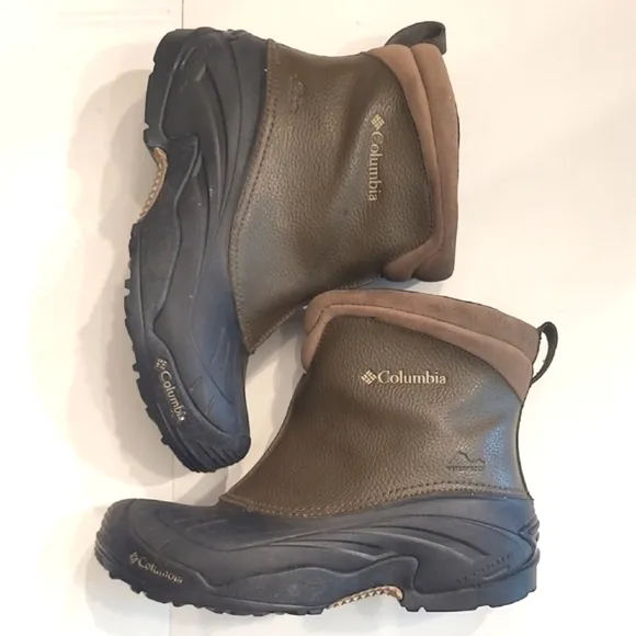 Columbia Bugaslip Slip On Rain Snow Boot Leather Waterproof Traction Insulation