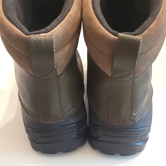 Columbia Bugaslip Slip On Rain Snow Boot Leather Waterproof Traction Insulation
