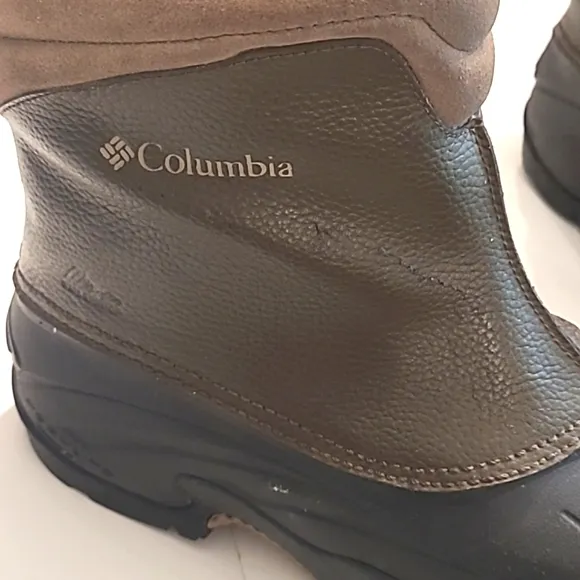 Columbia Bugaslip Slip On Rain Snow Boot Leather Waterproof Traction Insulation